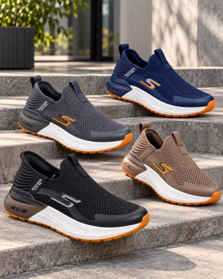 Men's Slip-On Sneakers – Easy Wear Knit Athletic Shoes